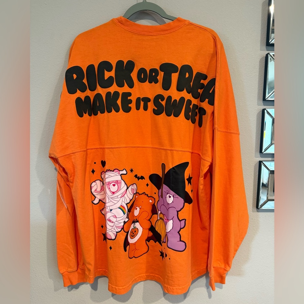 Care Bears Orange Long Sleeve Shirt By Spirit‎ Jersey Size XL Oversized